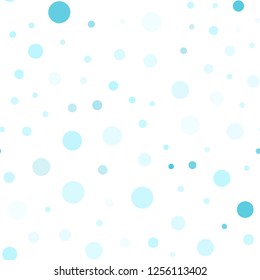Light Blue, Green vector seamless cover with spots. Abstract illustration with colored bubbles in nature style. Design for textile, fabric, wallpapers.