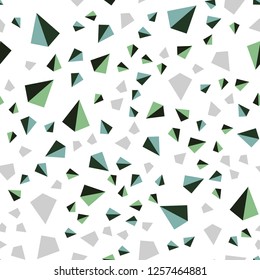 Light Blue, Green vector seamless, isometric backdrop with lines, triangles. Abstract gradient illustration with triangles. Pattern for design of fabric, wallpapers.