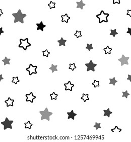 Light Blue, Green vector seamless pattern with christmas stars. Blurred decorative design in simple style with stars. Texture for window blinds, curtains.