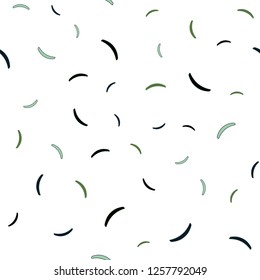 Light Blue, Green vector seamless backdrop with wry lines. Shining colorful illustration in simple style. Elegant pattern for a brand book.