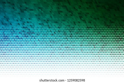Light Blue, Green vector seamless pattern in polygonal style. Glitter abstract illustration with triangular shapes. Design for textile, fabric, wallpapers.