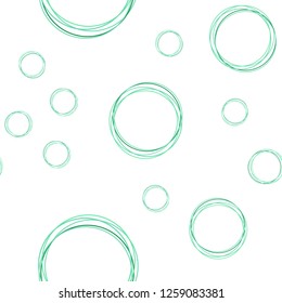 Light Blue, Green vector seamless layout with circle shapes. Beautiful colored illustration with blurred circles in nature style. Design for textile, fabric, wallpapers.