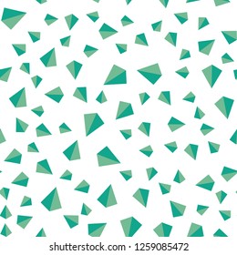 Light Blue, Green vector seamless, isometric layout with lines, triangles. Decorative design in abstract style with triangles. Template for business cards, websites.