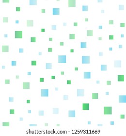 Light Blue, Green vector seamless template with crystals, rectangles. Rectangles on abstract background with colorful gradient. Pattern for busines ad, booklets, leaflets