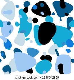 Light Blue, Green vector seamless cover with spots. Illustration with set of shining colorful abstract circles. Pattern for trendy fabric, wallpapers.