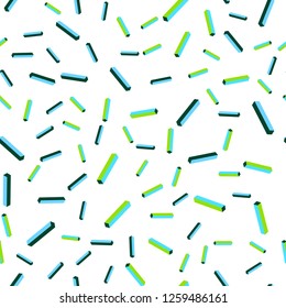 Light Blue, Green vector seamless, isometric layout with flat lines. Lines on blurred abstract background with gradient. Pattern for trendy fabric, wallpapers.