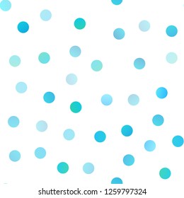 Light Blue, Green vector seamless layout with circle shapes. Blurred bubbles on abstract background with colorful gradient. Beautiful design for your business natural advert.