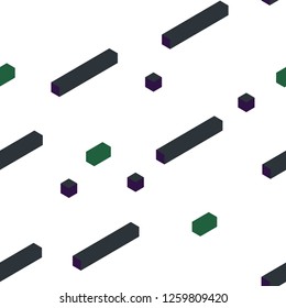 Light Blue, Green vector seamless, isometric template with rhombus. Rectangles on abstract background with colorful gradient. Texture for window blinds, curtains.