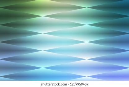 Light Blue, Green vector seamless pattern in square style. Rectangles on abstract background with colorful gradient. Pattern for design of fabric, wallpapers.