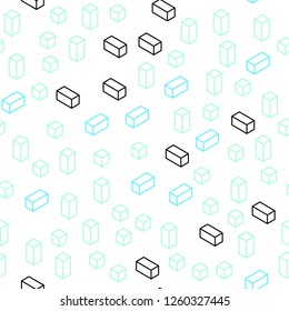 Light Blue, Green vector seamless, isometric background with rectangles. Beautiful illustration with rectangles and squares. Design for wallpaper, fabric makers.