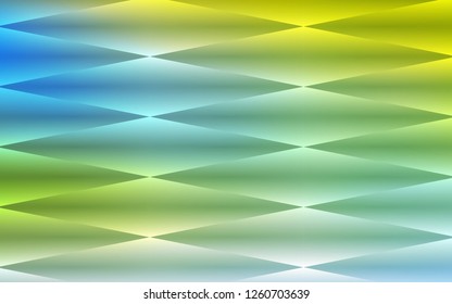 Light Blue, Green vector seamless template with crystals, rectangles. Beautiful illustration with rectangles and squares. Pattern for design of window blinds, curtains.