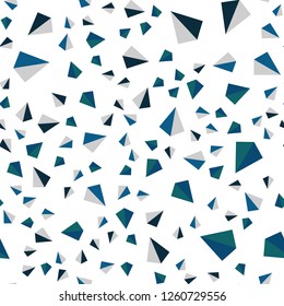 Light Blue, Green vector seamless, isometric texture with triangular style. Beautiful illustration with triangles in nature style. Design for textile, fabric, wallpapers.