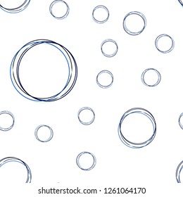 Light Blue, Green vector seamless backdrop with dots. Abstract illustration with colored bubbles in nature style. Pattern for design of fabric, wallpapers.