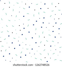 Light Blue, Green vector seamless template with circles, triangles. Decorative design in abstract style with triangle structure. Trendy design for wallpaper, fabric makers.