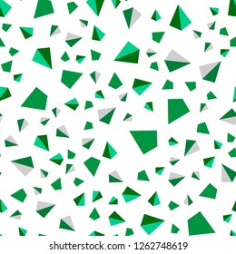 Light Blue, Green vector seamless, isometric pattern with polygonal style. Beautiful illustration with triangles in nature style. Pattern for design of fabric, wallpapers.