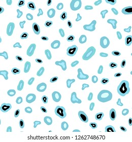 Light Blue, Green vector seamless backdrop with dots. Glitter abstract illustration with blurred drops of rain. Design for textile, fabric, wallpapers.