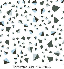 Light Blue, Green vector seamless, isometric background with triangles. Beautiful illustration with triangles in nature style. Texture for window blinds, curtains.