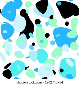 Light Blue, Green vector seamless backdrop with dots. Illustration with set of shining colorful abstract circles. Template for business cards, websites.