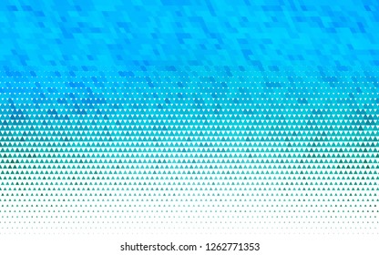 Light Blue, Green vector seamless pattern in polygonal style. Glitter abstract illustration with triangular shapes. Template for business cards, websites.