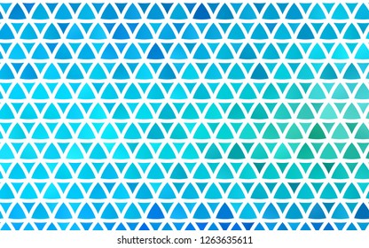 Light Blue, Green vector seamless texture in triangular style. Illustration with set of colorful triangles. Trendy design for wallpaper, fabric makers.