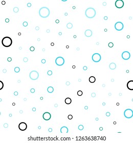 Light Blue, Green vector seamless texture with disks. Abstract illustration with colored bubbles in nature style. Completely new template for your brand book.