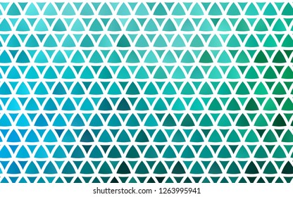 Light Blue, Green vector seamless pattern in polygonal style. Beautiful illustration with triangles in nature style. Pattern for trendy fabric, wallpapers.