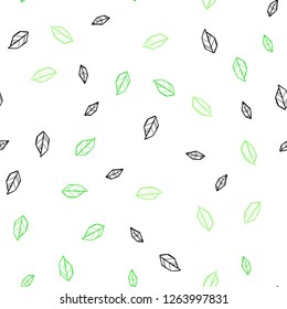 Light Blue, Green vector seamless natural pattern with leaves. An elegant bright illustration with leaves in Natural style. Design for textile, fabric, wallpapers.