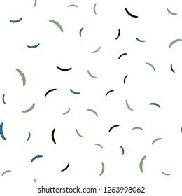 Light Blue, Green vector seamless backdrop with wry lines. Shining colorful illustration in simple style. Pattern for your business design.