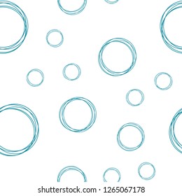 Light Blue, Green vector seamless template with circles. Blurred decorative design in abstract style with bubbles. Template for business cards, websites.
