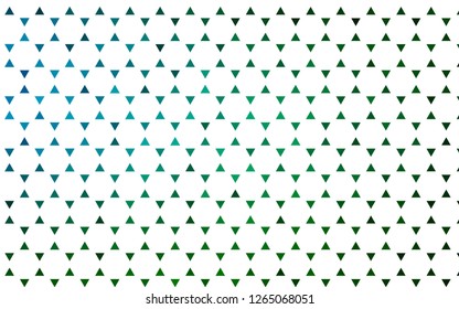 Light Blue, Green vector seamless backdrop with lines, triangles. Beautiful illustration with triangles in nature style. Pattern for design of fabric, wallpapers.