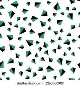 Light Blue, Green vector seamless, isometric layout with lines, triangles. Glitter abstract illustration with triangular shapes. Pattern for design of fabric, wallpapers.