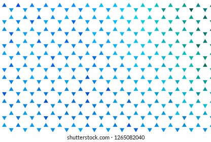 Light Blue, Green vector seamless background with triangles. Triangles on abstract background with colorful gradient. Trendy design for wallpaper, fabric makers.