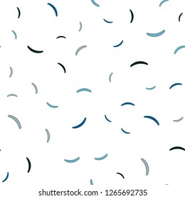 Light Blue, Green vector seamless pattern with curved lines. Shining colorful illustration in simple style. Colorful wave pattern for your design.