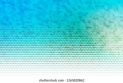 Light Blue, Green vector seamless cover in polygonal style. Beautiful illustration with triangles in nature style. Trendy design for wallpaper, fabric makers.