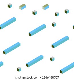Light Blue, Green vector seamless, isometric backdrop with rhombus. Abstract gradient illustration with rectangles. Design for textile, fabric, wallpapers.