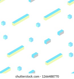 Light Blue, Green vector seamless, isometric background with rectangles. Abstract gradient illustration with rectangles. Texture for window blinds, curtains.