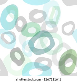 Light Blue, Green vector seamless cover with circles. Abstract illustration with colored bubbles in nature style. Template for business cards, websites.