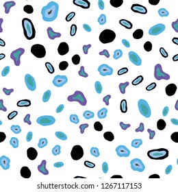 Light Blue, Green vector seamless texture with disks. Glitter abstract illustration with blurred drops of rain. Trendy design for wallpaper, fabric makers.