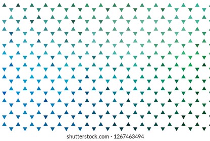 Light Blue, Green vector seamless background with triangles. Decorative design in abstract style with triangles. Template for business cards, websites.