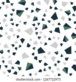 Light Blue, Green vector seamless, isometric template with crystals, triangles. Glitter abstract illustration with triangular shapes. Texture for window blinds, curtains.