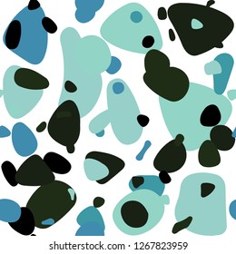 Light Blue, Green vector seamless layout with circle shapes. Blurred bubbles on abstract background with colorful gradient. Pattern for design of fabric, wallpapers.