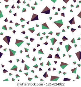 Light Blue, Green vector seamless, isometric backdrop with lines, triangles. Modern abstract illustration with colorful triangles. Pattern for trendy fabric, wallpapers.
