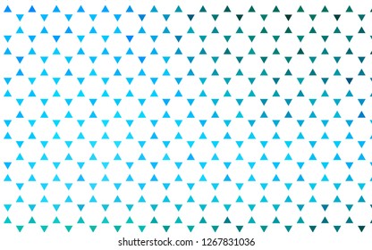 Light Blue, Green vector seamless cover in polygonal style. Decorative design in abstract style with triangles. Template for business cards, websites.