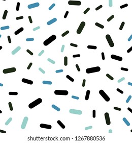 Light Blue, Green vector seamless cover with stright stripes. Glitter abstract illustration with colored sticks. Smart design for your business advert.