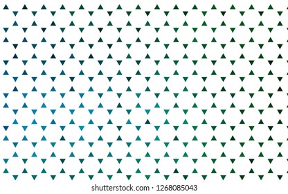 Light Blue, Green vector seamless backdrop with lines, triangles. Decorative design in abstract style with triangles. Trendy design for wallpaper, fabric makers.