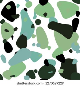 Light Blue, Green vector seamless pattern with spheres. Beautiful colored illustration with blurred circles in nature style. Design for wallpaper, fabric makers.