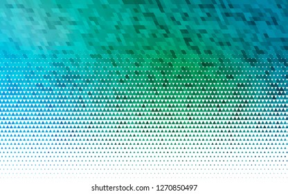 Light Blue, Green vector seamless cover in polygonal style. Abstract gradient illustration with triangles. Trendy design for wallpaper, fabric makers.