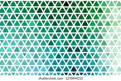 Light Blue, Green vector seamless texture in triangular style. Triangles on abstract background with colorful gradient. Design for textile, fabric, wallpapers.