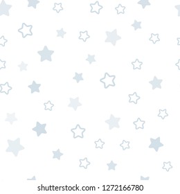 Light Blue, Green vector seamless background with colored stars. Shining colored illustration with stars. Template for business cards, websites.