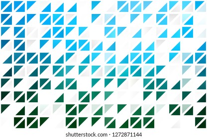 Light Blue, Green vector seamless template with crystals, triangles. Modern abstract illustration with colorful triangles. Pattern for trendy fabric, wallpapers.